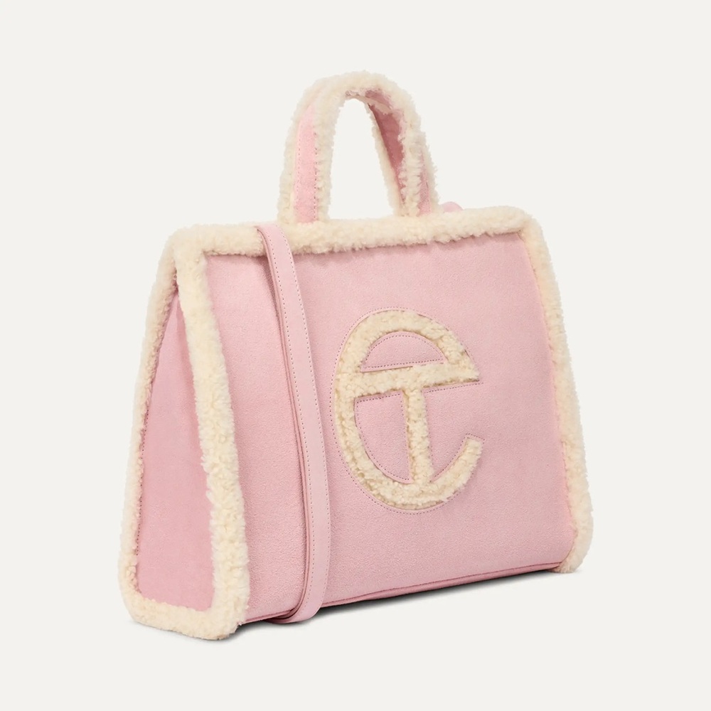 Telfar x UGG Pink Shearling Women's Bag medium shopper NWT